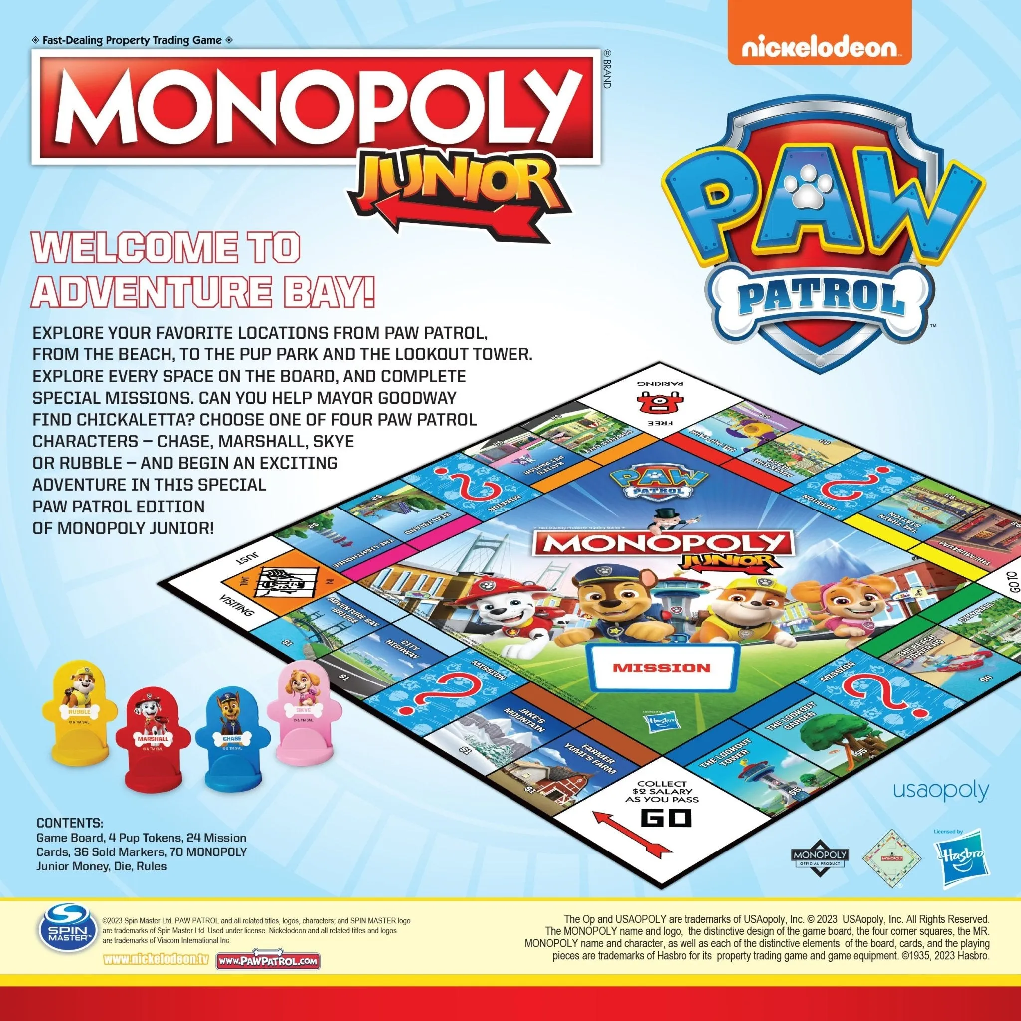 PAW Patrol MONOPOLY JR