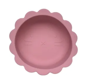 Petite Eats Silicone Baby Lion Bowl - Dusky Rose