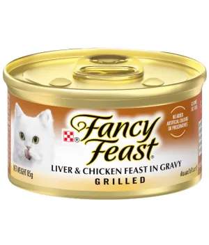 Purina - Fancy Feast Grilled Liver & Chicken Feast In Gravy Gourmet Cat Food 85g