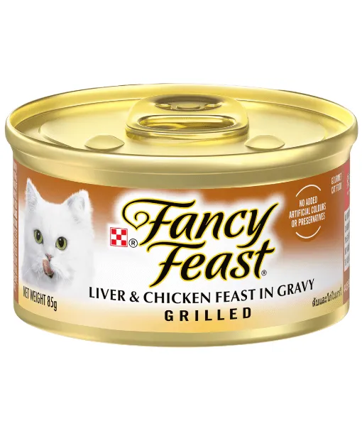 Purina - Fancy Feast Grilled Liver & Chicken Feast In Gravy Gourmet Cat Food 85g