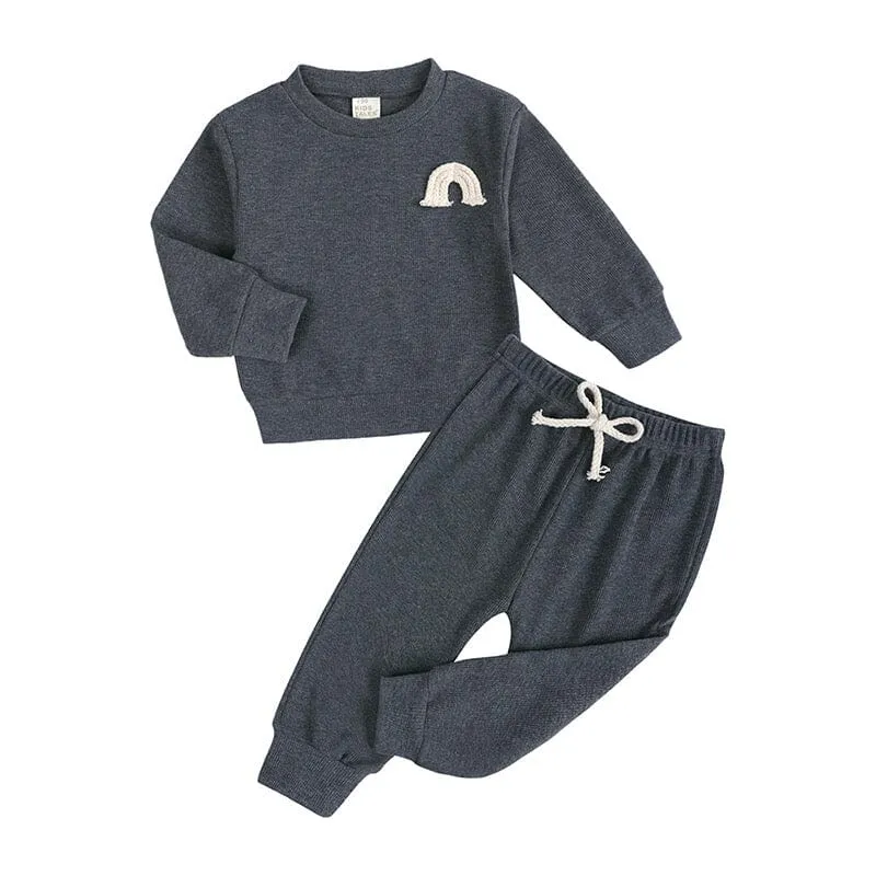 Rainbow Pit Stripe Baby 2-Piece Tracksuit Set