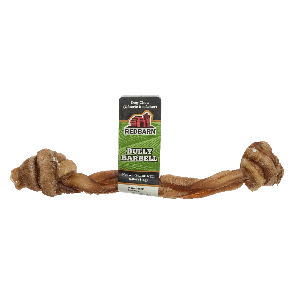 Redbarn Bully Barbell 6-Inch, Dog Chew