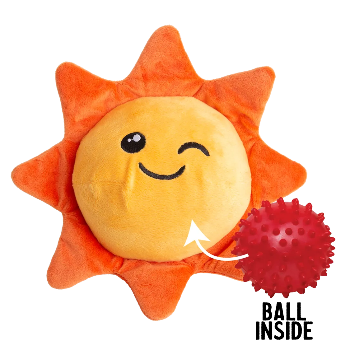 Snugarooz 2 in 1 Sweet Sunshine Plush Dog Toy with Ball Inside