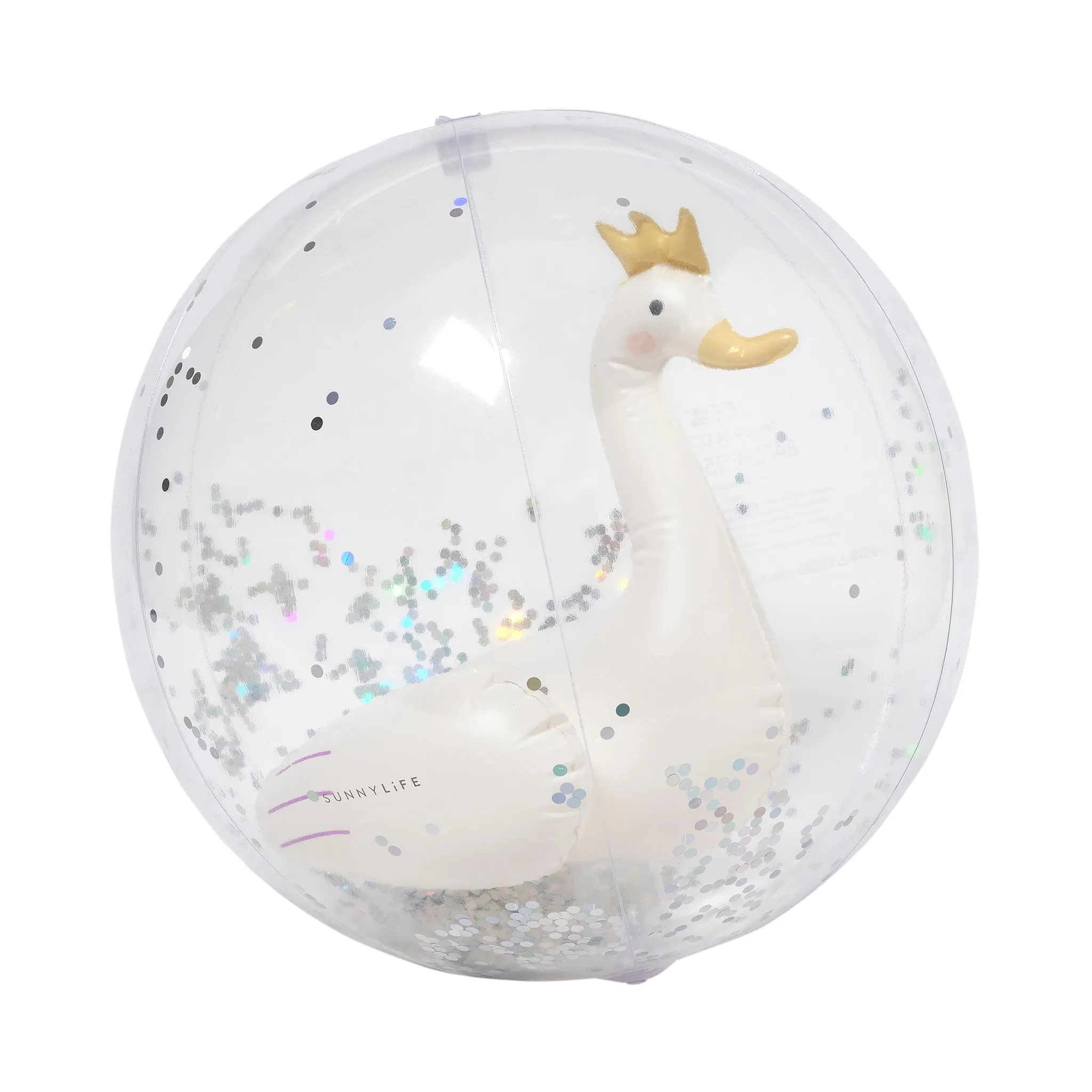 SUNNYLIFE 3D BEACH BALL | PRINCESS SWAN