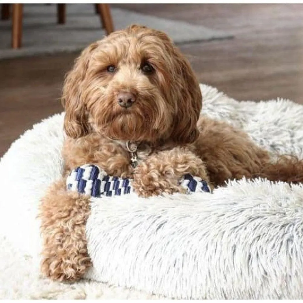 Tall Tails Navy Braided Bone Toy