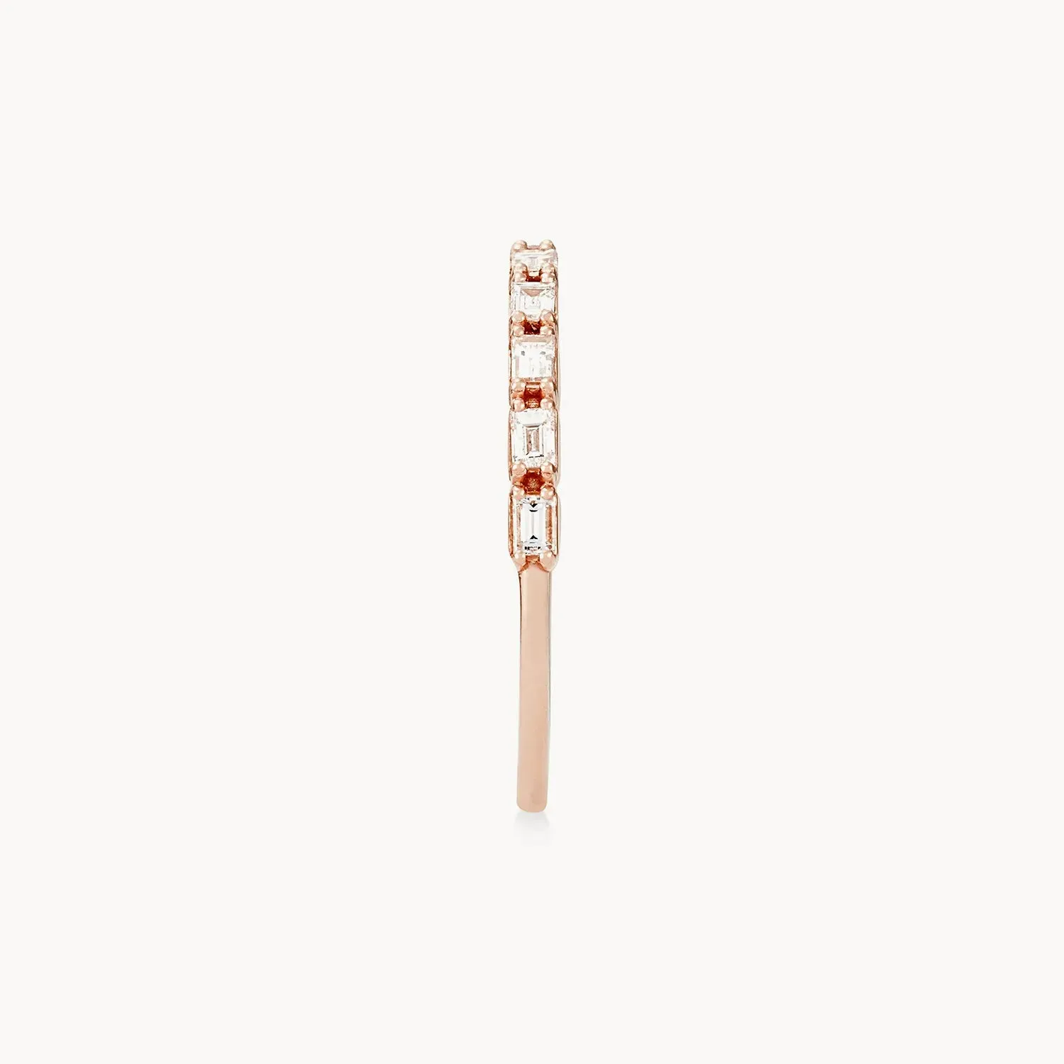 the moirai ring - 14k rose gold, white diamond