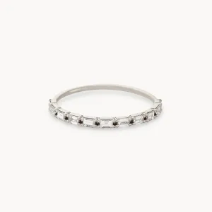 the moirai ring - 14k white gold, white diamond