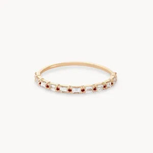 the moirai ring - 14k yellow gold, white diamond