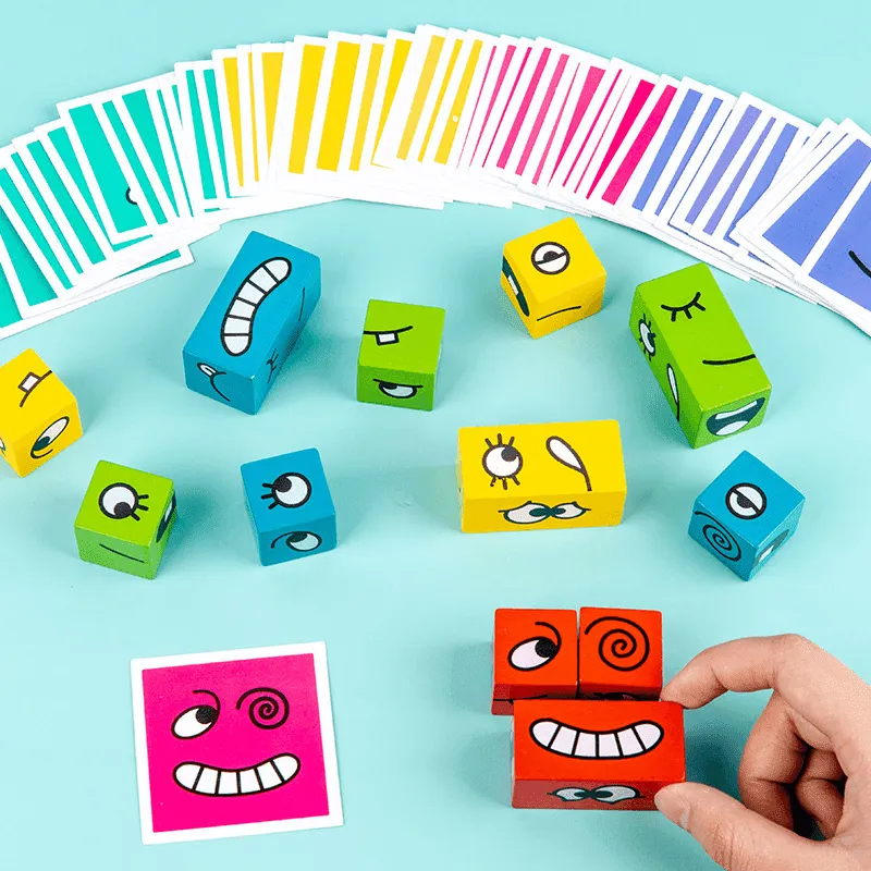 Wooden Face-changing Cube Game