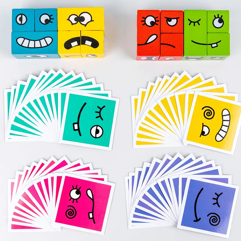 Wooden Face-changing Cube Game