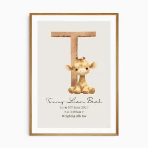 Zoo Animal Birth Announcement