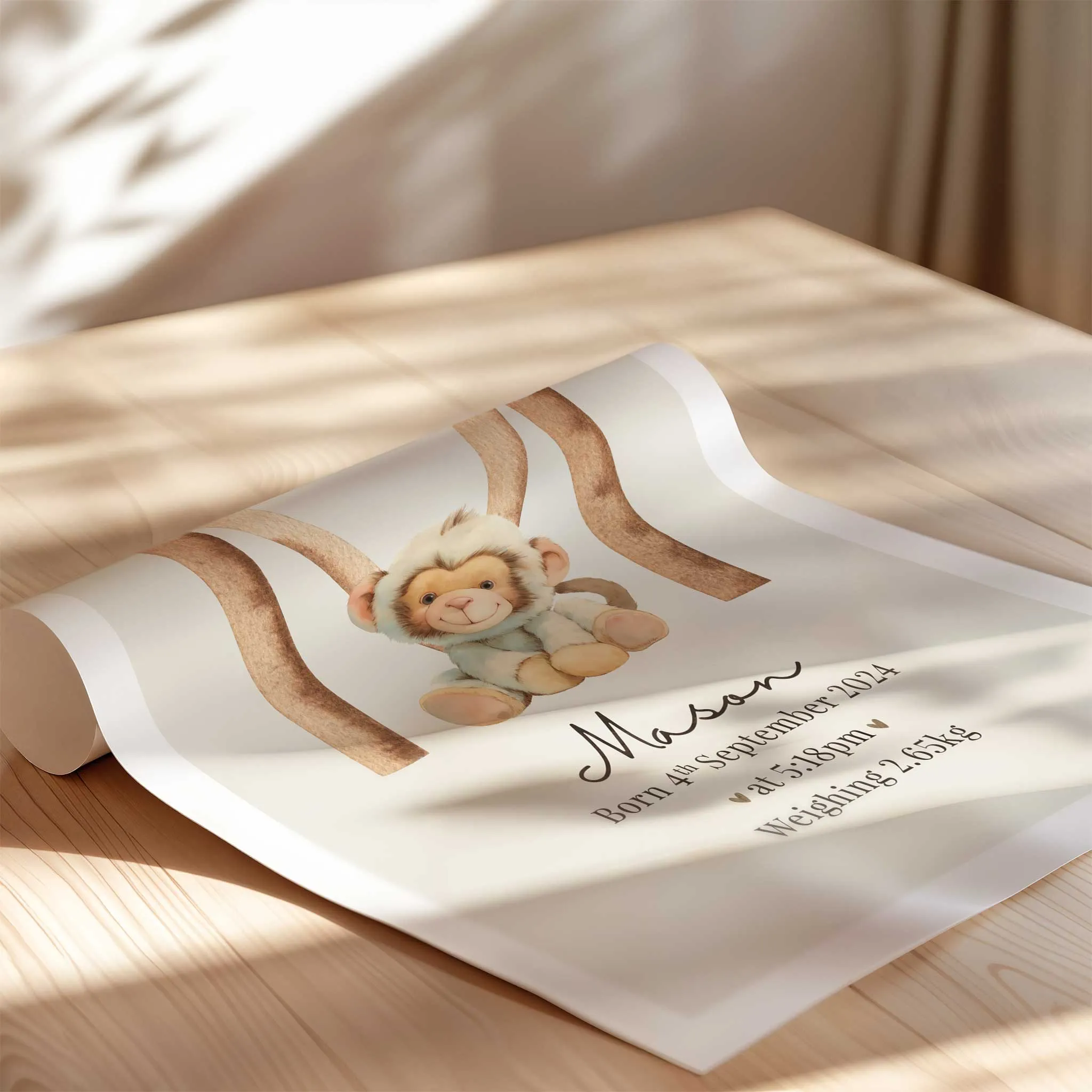 Zoo Animal Birth Announcement